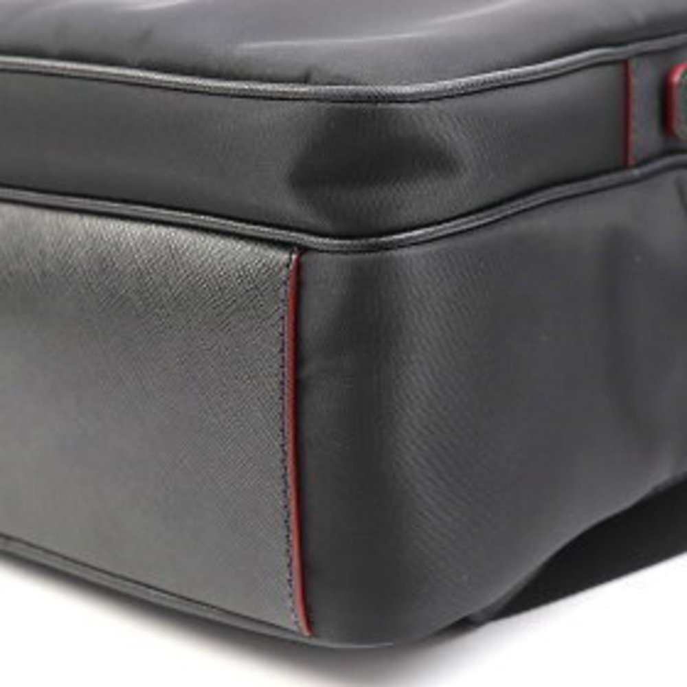 Prada Triangle Square Backpack Testo Nylon Saffia… - image 8